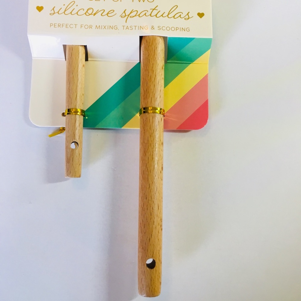 2 Rainbow Silicone Spatulas Ombré Happy Kitchen - Picture 6 of 6